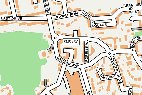 SM5 4AY map - OS OpenMap – Local (Ordnance Survey)