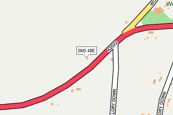 SM5 4BE map - OS OpenMap – Local (Ordnance Survey)