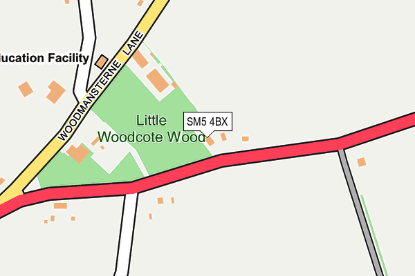 SM5 4BX map - OS OpenMap – Local (Ordnance Survey)