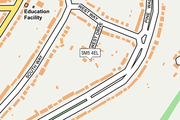 SM5 4EL map - OS OpenMap – Local (Ordnance Survey)