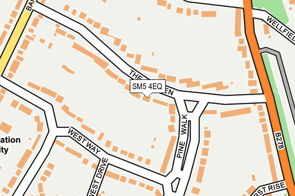 SM5 4EQ map - OS OpenMap – Local (Ordnance Survey)