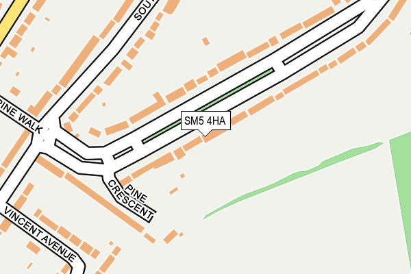 SM5 4HA map - OS OpenMap – Local (Ordnance Survey)