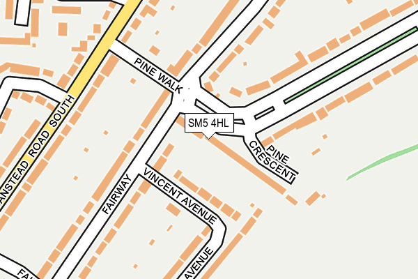 SM5 4HL map - OS OpenMap – Local (Ordnance Survey)