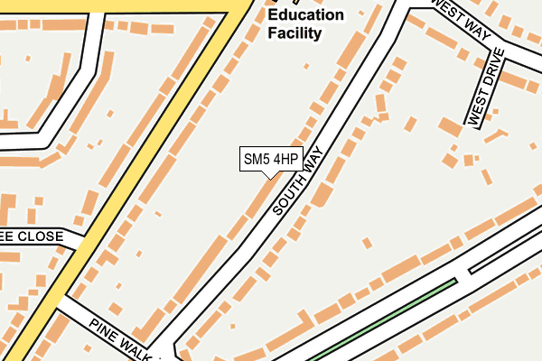 SM5 4HP map - OS OpenMap – Local (Ordnance Survey)