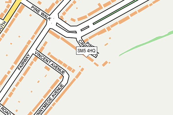 SM5 4HQ map - OS OpenMap – Local (Ordnance Survey)