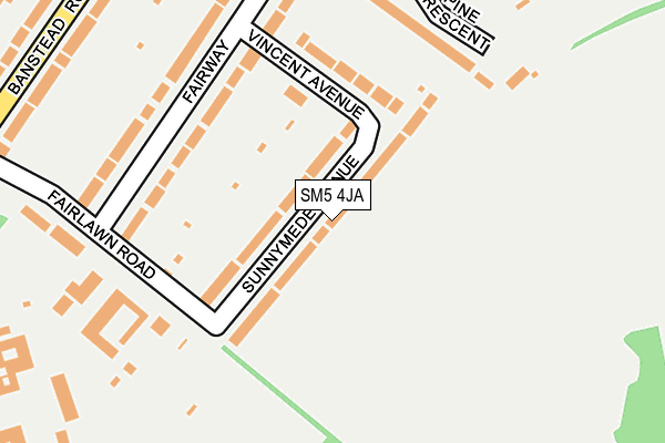 SM5 4JA map - OS OpenMap – Local (Ordnance Survey)