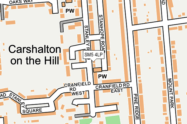 SM5 4LP map - OS OpenMap – Local (Ordnance Survey)