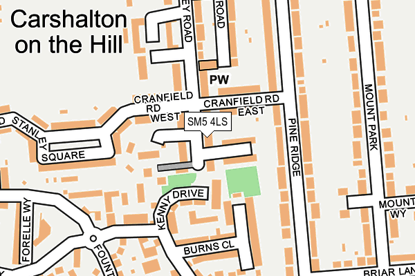 SM5 4LS map - OS OpenMap – Local (Ordnance Survey)