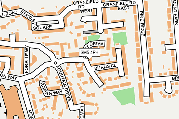 SM5 4PH map - OS OpenMap – Local (Ordnance Survey)