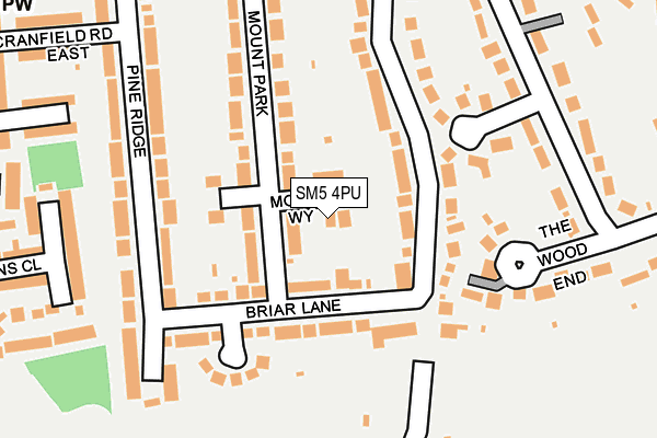 SM5 4PU map - OS OpenMap – Local (Ordnance Survey)