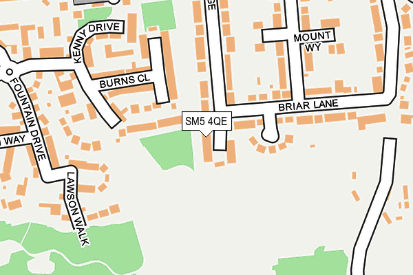 SM5 4QE map - OS OpenMap – Local (Ordnance Survey)