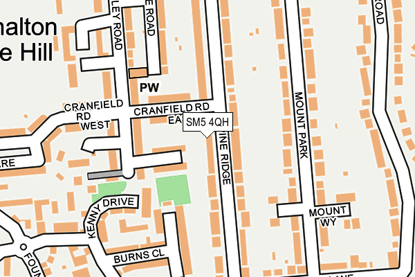 SM5 4QH map - OS OpenMap – Local (Ordnance Survey)