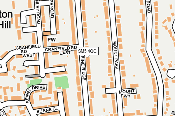 SM5 4QQ map - OS OpenMap – Local (Ordnance Survey)