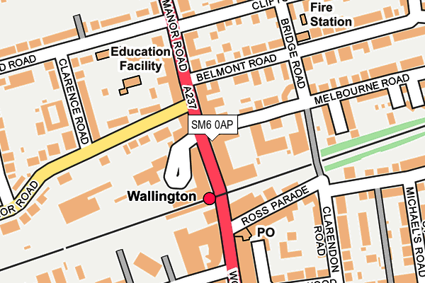 SM6 0AP map - OS OpenMap – Local (Ordnance Survey)