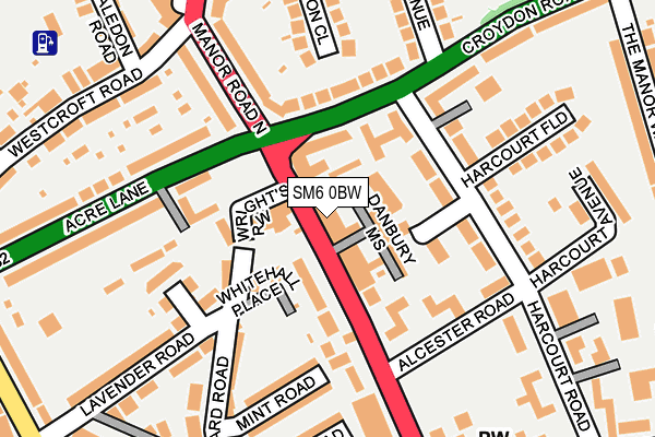 SM6 0BW map - OS OpenMap – Local (Ordnance Survey)