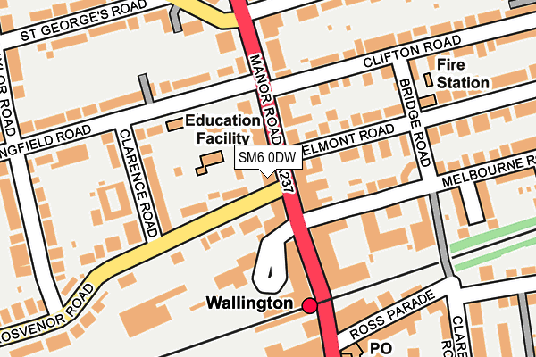 SM6 0DW map - OS OpenMap – Local (Ordnance Survey)