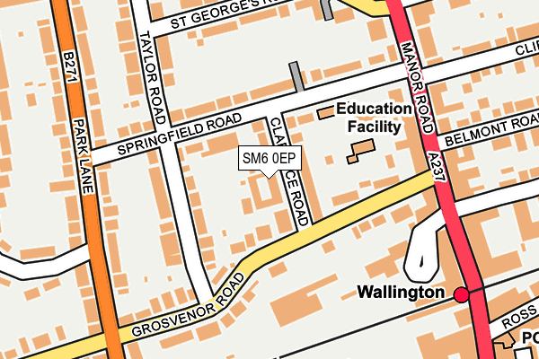 SM6 0EP map - OS OpenMap – Local (Ordnance Survey)