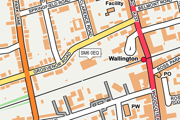 SM6 0EQ map - OS OpenMap – Local (Ordnance Survey)