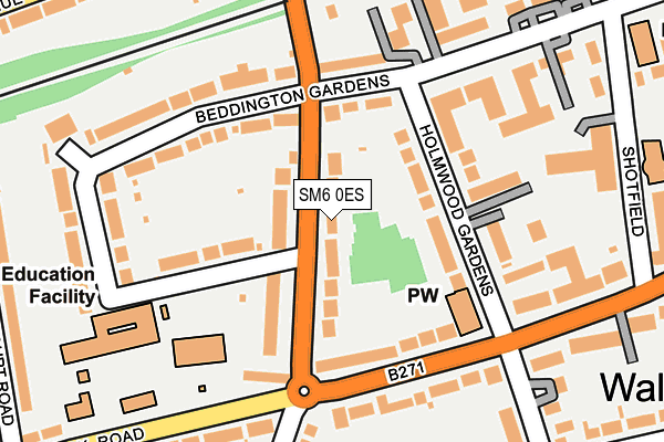 SM6 0ES map - OS OpenMap – Local (Ordnance Survey)