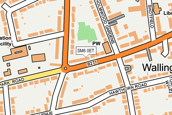 SM6 0ET map - OS OpenMap – Local (Ordnance Survey)