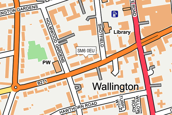 SM6 0EU map - OS OpenMap – Local (Ordnance Survey)