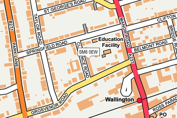 SM6 0EW map - OS OpenMap – Local (Ordnance Survey)