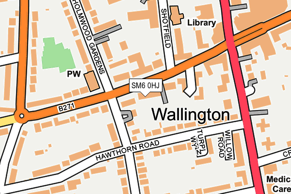 SM6 0HJ map - OS OpenMap – Local (Ordnance Survey)