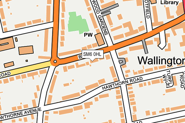 SM6 0HL map - OS OpenMap – Local (Ordnance Survey)