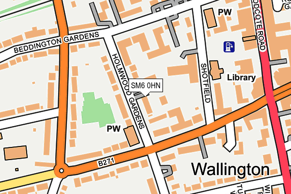 SM6 0HN map - OS OpenMap – Local (Ordnance Survey)