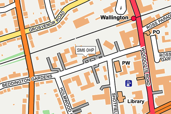 SM6 0HP map - OS OpenMap – Local (Ordnance Survey)