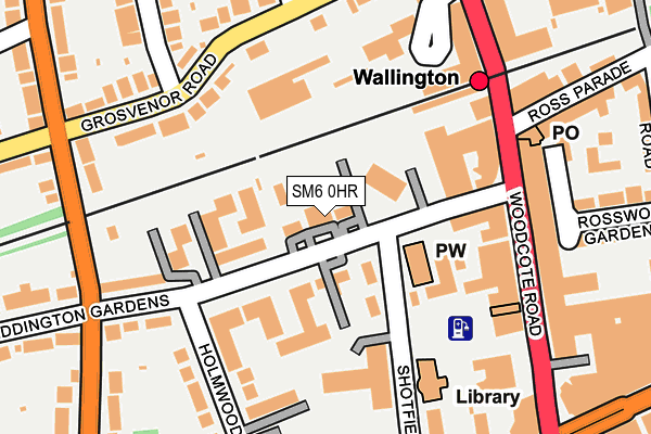 SM6 0HR map - OS OpenMap – Local (Ordnance Survey)