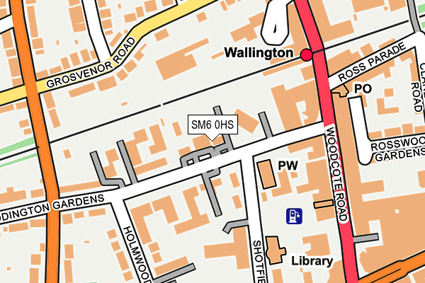 SM6 0HS map - OS OpenMap – Local (Ordnance Survey)