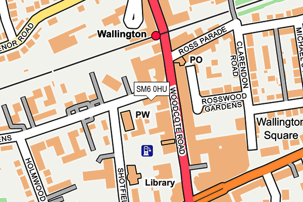 SM6 0HU map - OS OpenMap – Local (Ordnance Survey)