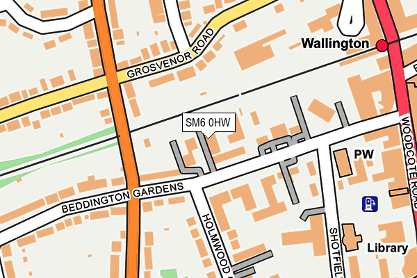 SM6 0HW map - OS OpenMap – Local (Ordnance Survey)