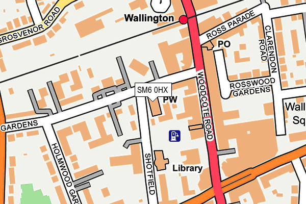 SM6 0HX map - OS OpenMap – Local (Ordnance Survey)