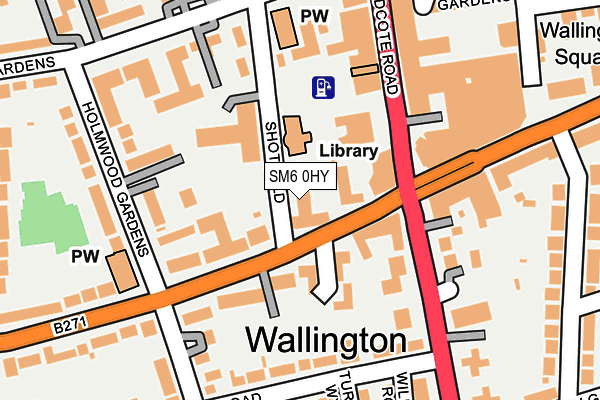 SM6 0HY map - OS OpenMap – Local (Ordnance Survey)