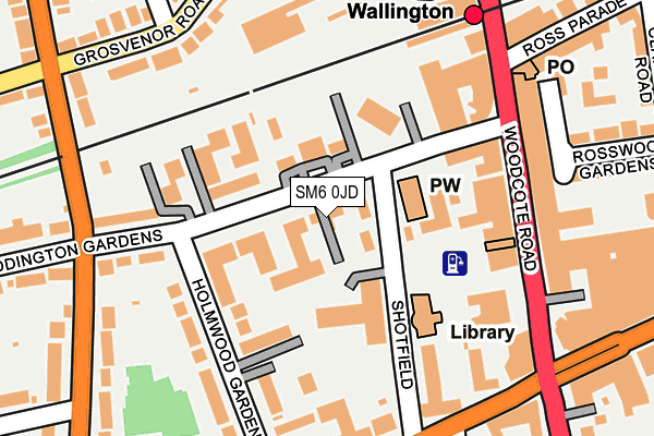 SM6 0JD map - OS OpenMap – Local (Ordnance Survey)