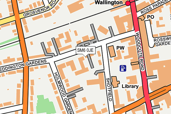 SM6 0JE map - OS OpenMap – Local (Ordnance Survey)