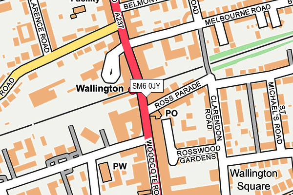 SM6 0JY map - OS OpenMap – Local (Ordnance Survey)
