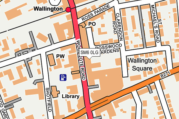 SM6 0LG map - OS OpenMap – Local (Ordnance Survey)