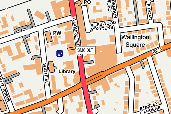 SM6 0LT map - OS OpenMap – Local (Ordnance Survey)