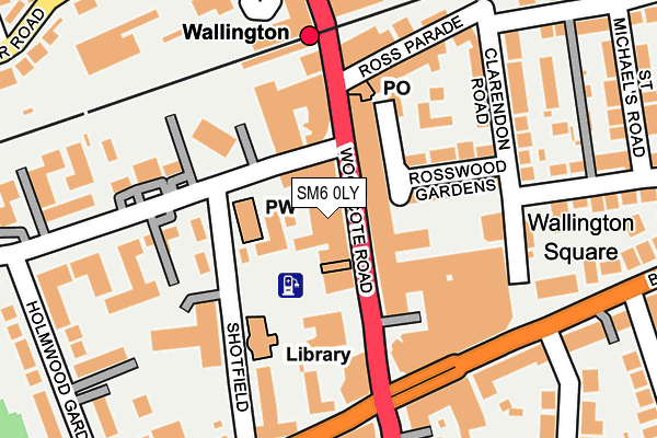 SM6 0LY map - OS OpenMap – Local (Ordnance Survey)