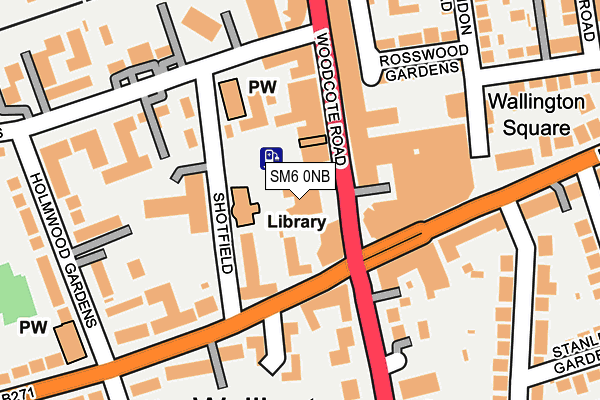 SM6 0NB map - OS OpenMap – Local (Ordnance Survey)
