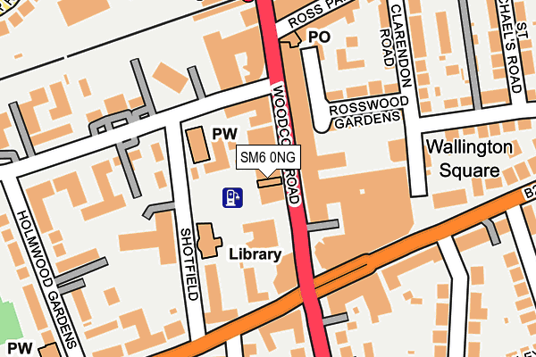 SM6 0NG map - OS OpenMap – Local (Ordnance Survey)