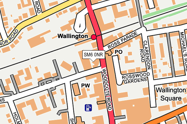 SM6 0NR map - OS OpenMap – Local (Ordnance Survey)