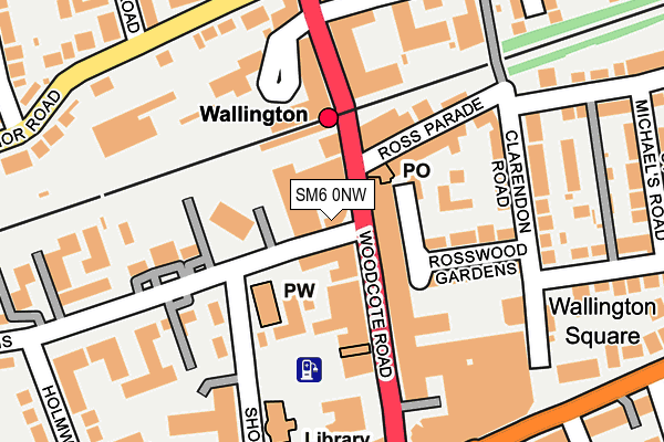 SM6 0NW map - OS OpenMap – Local (Ordnance Survey)