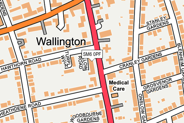 SM6 0PF map - OS OpenMap – Local (Ordnance Survey)