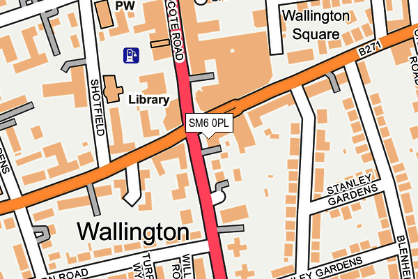 SM6 0PL map - OS OpenMap – Local (Ordnance Survey)