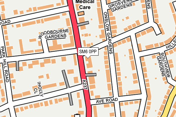 SM6 0PP map - OS OpenMap – Local (Ordnance Survey)