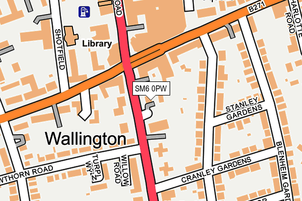 SM6 0PW map - OS OpenMap – Local (Ordnance Survey)